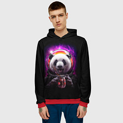 Толстовка-худи мужская Panda Cosmonaut, цвет: 3D-красный — фото 2