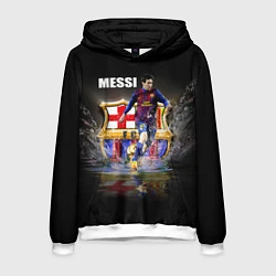 Толстовка-худи мужская Messi FCB, цвет: 3D-белый