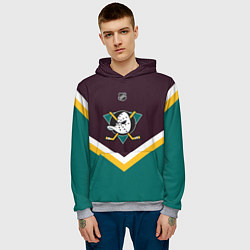 Толстовка-худи мужская NHL: Anaheim Ducks, цвет: 3D-меланж — фото 2