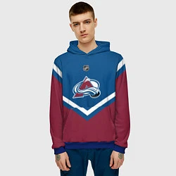 Толстовка-худи мужская NHL: Colorado Avalanche, цвет: 3D-синий — фото 2