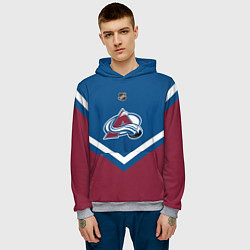 Толстовка-худи мужская NHL: Colorado Avalanche цвета 3D-меланж — фото 2