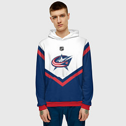 Толстовка-худи мужская NHL: Columbus Blue Jackets, цвет: 3D-красный — фото 2