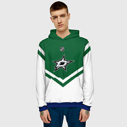 Толстовка-худи мужская NHL: Dallas Stars, цвет: 3D-синий — фото 2