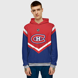 Толстовка-худи мужская NHL: Montreal Canadiens, цвет: 3D-меланж — фото 2
