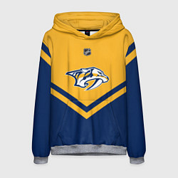 Толстовка-худи мужская NHL: Nashville Predators, цвет: 3D-меланж