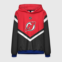 Толстовка-худи мужская NHL: New Jersey Devils, цвет: 3D-синий