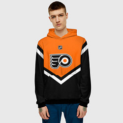Толстовка-худи мужская NHL: Philadelphia Flyers, цвет: 3D-черный — фото 2