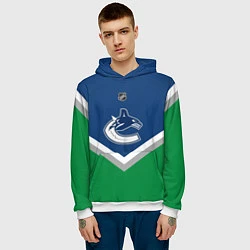 Толстовка-худи мужская NHL: Vancouver Canucks, цвет: 3D-белый — фото 2