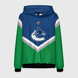 Толстовка-худи мужская NHL: Vancouver Canucks, цвет: 3D-черный