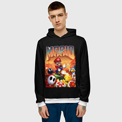 Толстовка-худи мужская Mario Doom, цвет: 3D-белый — фото 2