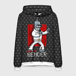 Толстовка-худи мужская Bender Presley, цвет: 3D-белый