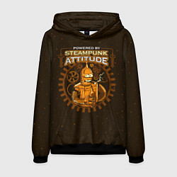 Толстовка-худи мужская Steampunk Attitude, цвет: 3D-черный