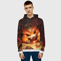Толстовка-худи мужская Gnar, цвет: 3D-белый — фото 2