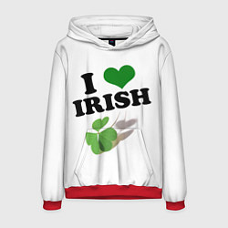 Мужская толстовка Ireland, I love Irish