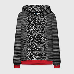 Толстовка-худи мужская Joy Division: Unknown Pleasures, цвет: 3D-красный