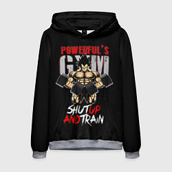 Толстовка-худи мужская Powerful Gym, цвет: 3D-меланж
