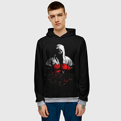Толстовка-худи мужская Мертвый боксер, цвет: 3D-меланж — фото 2