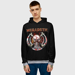 Толстовка-худи мужская Megadeth: Skull in chains, цвет: 3D-меланж — фото 2