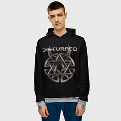 Толстовка-худи мужская Disturbed Logo, цвет: 3D-меланж — фото 2