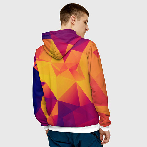 Мужская толстовка Абстракция / 3D-Белый – фото 4