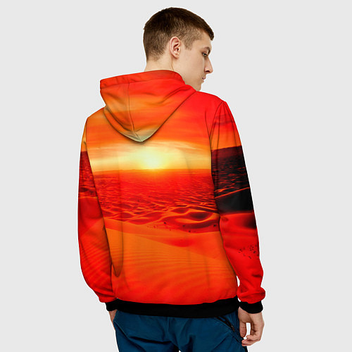 Мужская толстовка Пустыня / 3D-Черный – фото 4