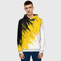 Толстовка-худи мужская Имперский флаг России, цвет: 3D-белый — фото 2