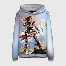 Толстовка-худи мужская HZD 4, цвет: 3D-меланж