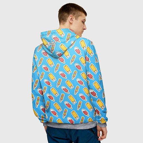 Мужская толстовка Сладкие мороженки / 3D-Меланж – фото 4