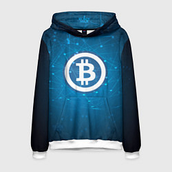 Мужская толстовка Bitcoin Blue