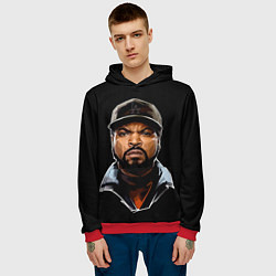 Толстовка-худи мужская Ice Cube, цвет: 3D-красный — фото 2