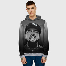 Толстовка-худи мужская Ice Cube: Gangsta, цвет: 3D-меланж — фото 2