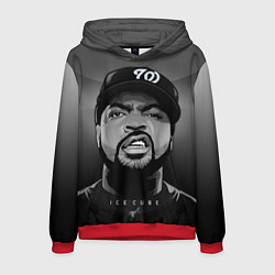 Толстовка-худи мужская Ice Cube: Gangsta цвета 3D-красный — фото 1