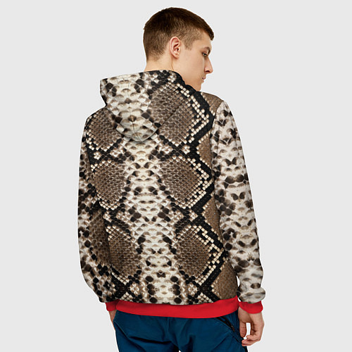 Мужская толстовка Питон / 3D-Красный – фото 4