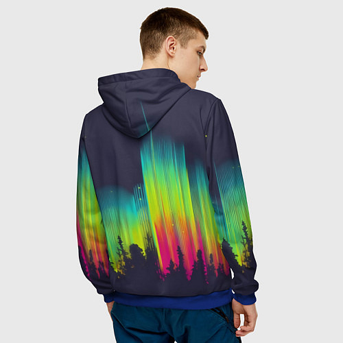 Мужская толстовка Северное сияние / 3D-Синий – фото 4