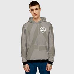 Толстовка-худи мужская Linkin Park: Grey style, цвет: 3D-черный — фото 2