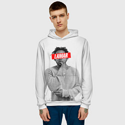 Толстовка-худи мужская Lamar Supreme, цвет: 3D-белый — фото 2