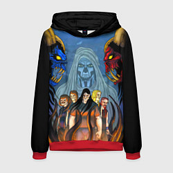 Толстовка-худи мужская Dethklok: Heroes, цвет: 3D-красный