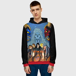 Толстовка-худи мужская Dethklok: Heroes, цвет: 3D-красный — фото 2