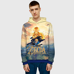 Толстовка-худи мужская The Legend of Zelda, цвет: 3D-синий — фото 2