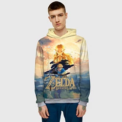 Толстовка-худи мужская The Legend of Zelda, цвет: 3D-меланж — фото 2