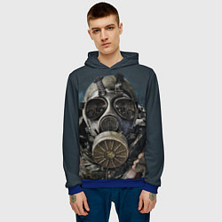 Толстовка-худи мужская STALKER: Mask, цвет: 3D-синий — фото 2