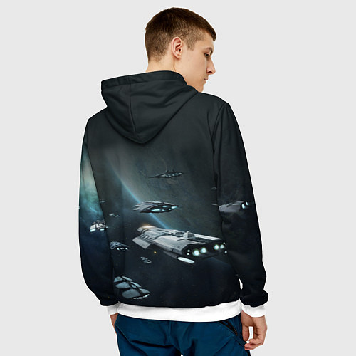 Мужская толстовка Stellaris / 3D-Белый – фото 4