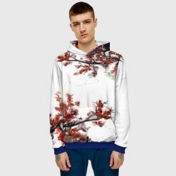 Толстовка-худи мужская САКУРА, цвет: 3D-синий — фото 2