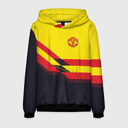 Толстовка-худи мужская Man United FC: Yellow style, цвет: 3D-черный