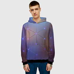 Толстовка-худи мужская НЕЙРОННАЯ СЕТЬ NEURAL NETWORK, цвет: 3D-черный — фото 2