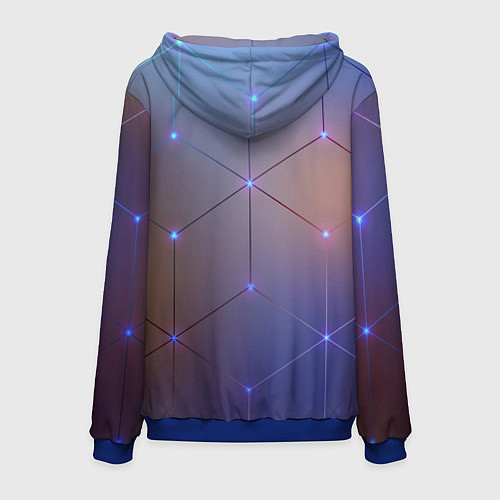 Мужская толстовка НЕЙРОННАЯ СЕТЬ NEURAL NETWORK / 3D-Синий – фото 2