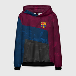 Толстовка-худи мужская FC Barcelona: Dark polygons, цвет: 3D-черный