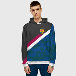 Толстовка-худи мужская FC Barcelona: Sport Camo, цвет: 3D-белый — фото 2