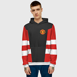 Толстовка-худи мужская Man UTD FC: Vintage 2018, цвет: 3D-белый — фото 2