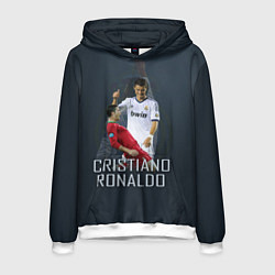 Толстовка-худи мужская Christiano Ronaldo, цвет: 3D-белый